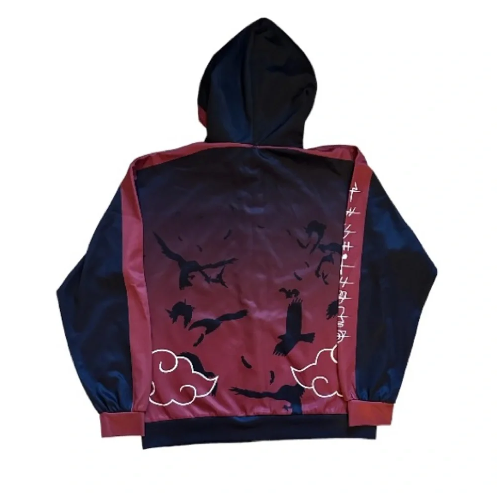 Naruto Hoodie Full Zip Anime Manga All-Over Print Graphic Sweatshirt | Size L